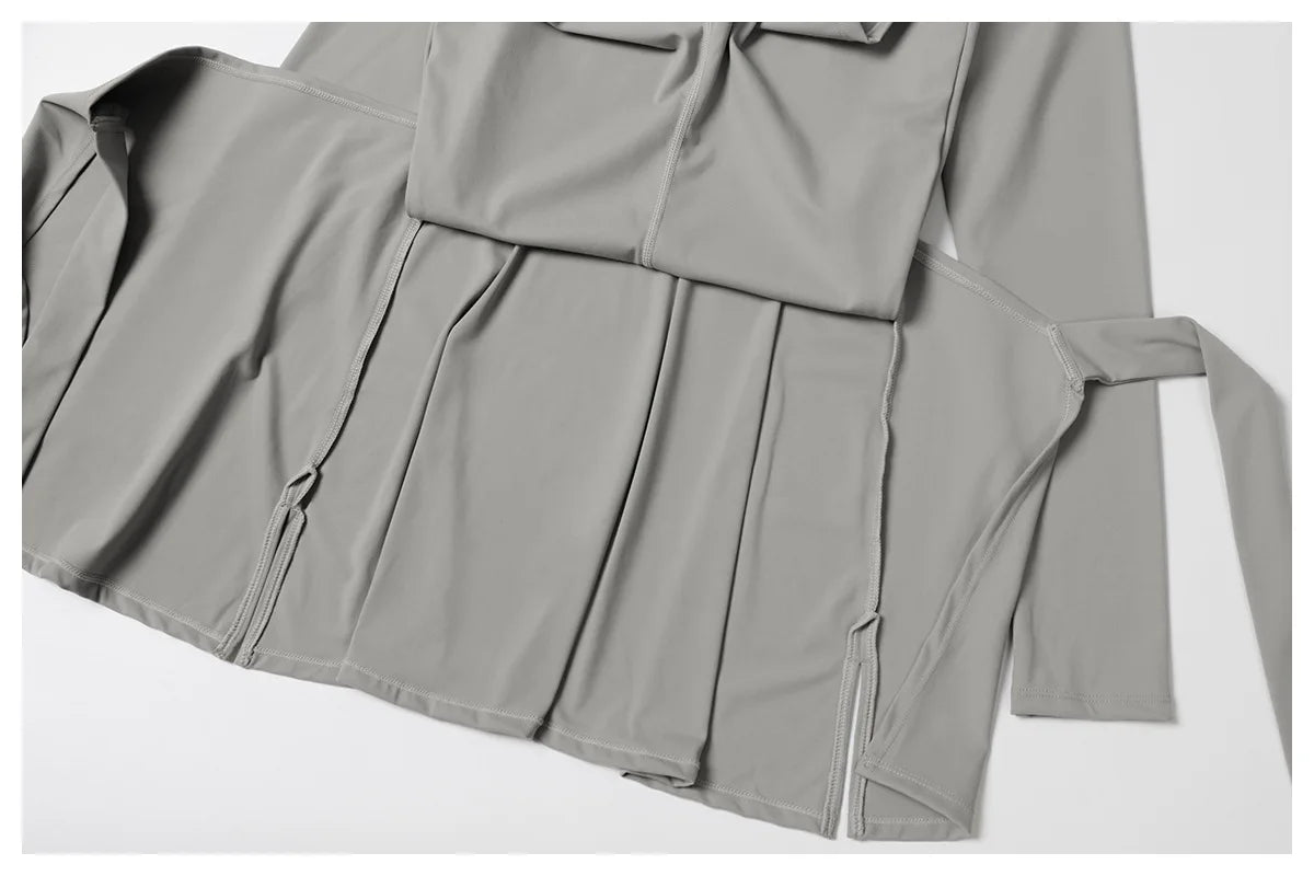 Short Sports Jumpsuit Long Sleeved Gym Set Women Yoga Clothes Rompers Workout One-piece Suit Female Outdoor Recreation Bodysuits