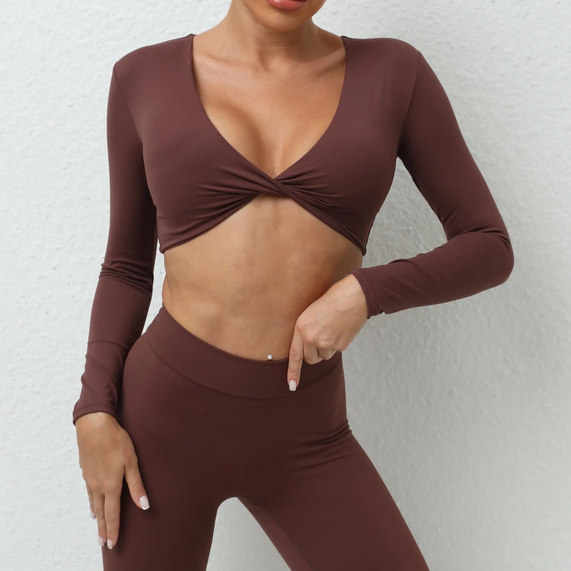 Women's Shirt Crop Top Fitness Shirts Gym Running Workout Long Sleeve T-shirt Sexy Sports Top Woman Yoga Tops Push Up Activewear