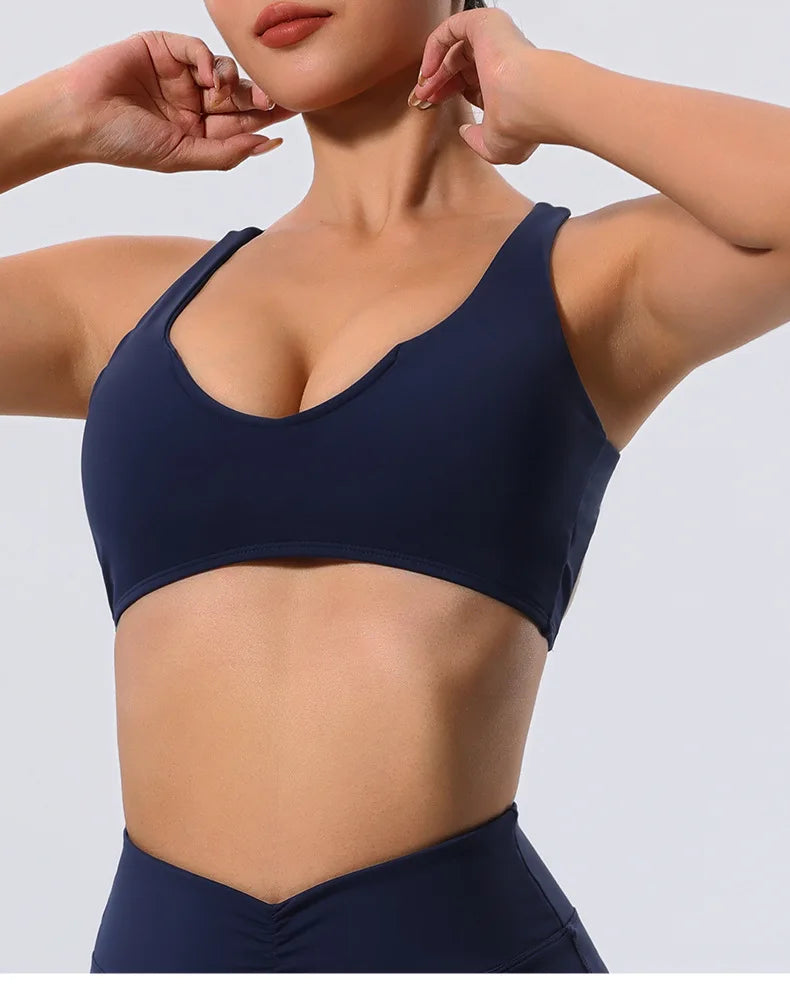 Push Up Sports Bra Women Underwear Cross Criss Top Padded Bralette Sports Bra Backless Training Fitness Workout Yoga Bra Women