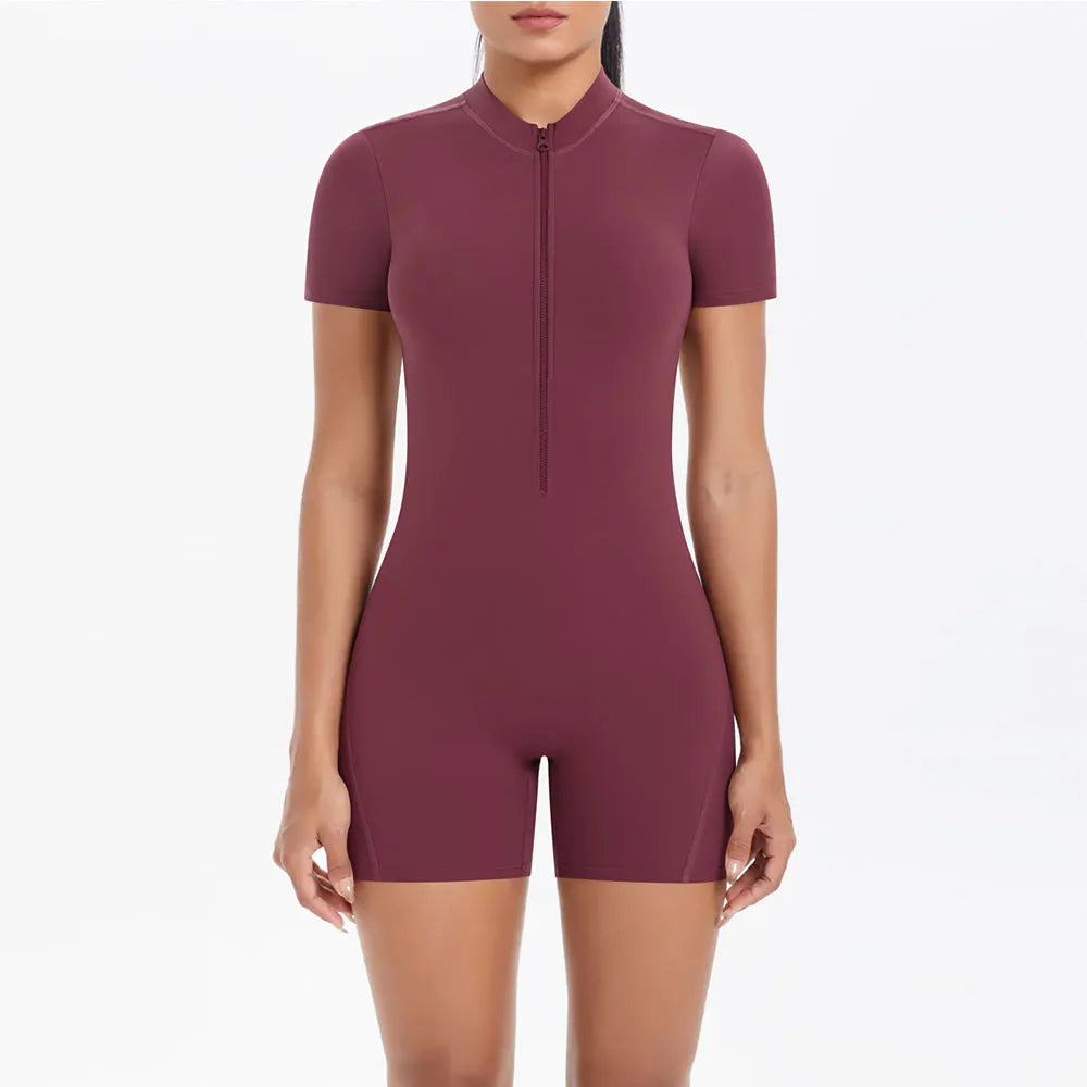 Gym Set Women Yoga Suit Sportswear Women Tracksuit Sports Jumpsuit Fitness Rompers Short Sleeves Push Up Set Workout Bodysuits
