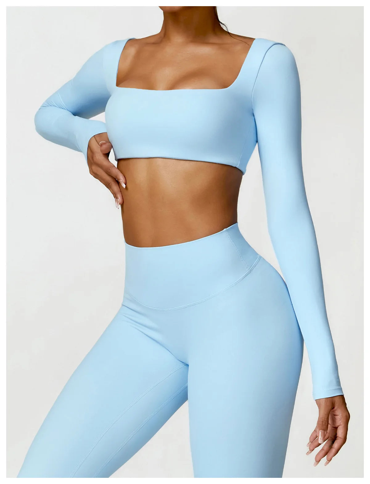 Winter Yoga Long sleeved Women's Outdoor Running Fitness Wear T-shirt Long sleeved Yoga Shirt Gym Push Up Workout Sports Top