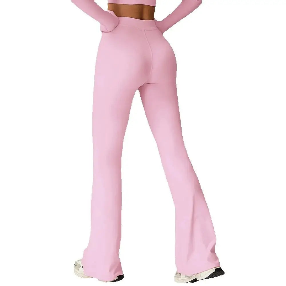 High Waist Flared Leggings Women Gym Fitness Yoga Pants Workout Runing Sport Leggings Women's Control Tummy Yoga Wide Leg Pants