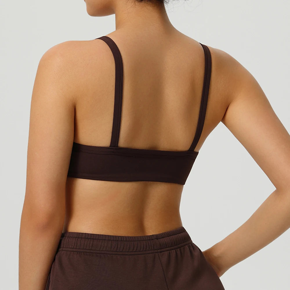 Women Breathable Sports Bra Anti-Sweat Fitness Top Yoga Bra Shockproof Crop Top Push Up High Strength Sport Bra Gym Workout Top