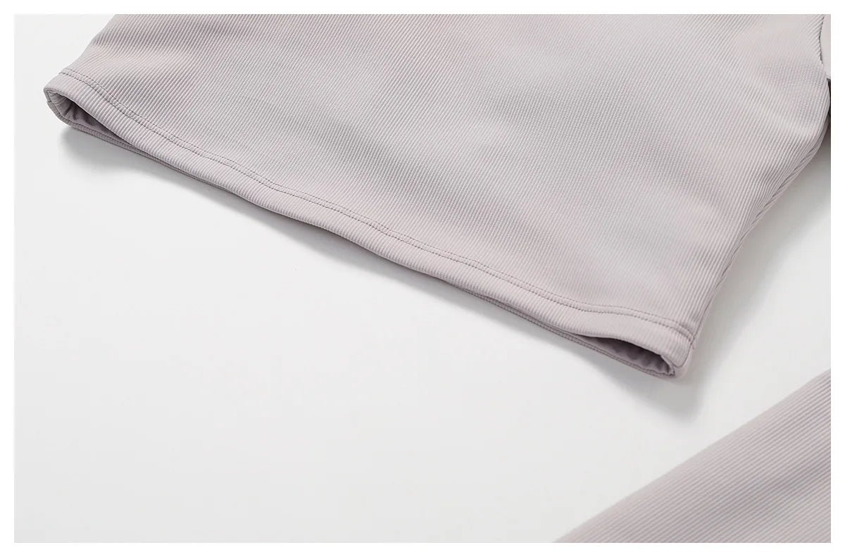 Ribbed Yoga Shirts For Women Long Sleeve Fitness Running Gym Clothes Push Up Workout Dry Fit Breathable High Elastic Sports Top