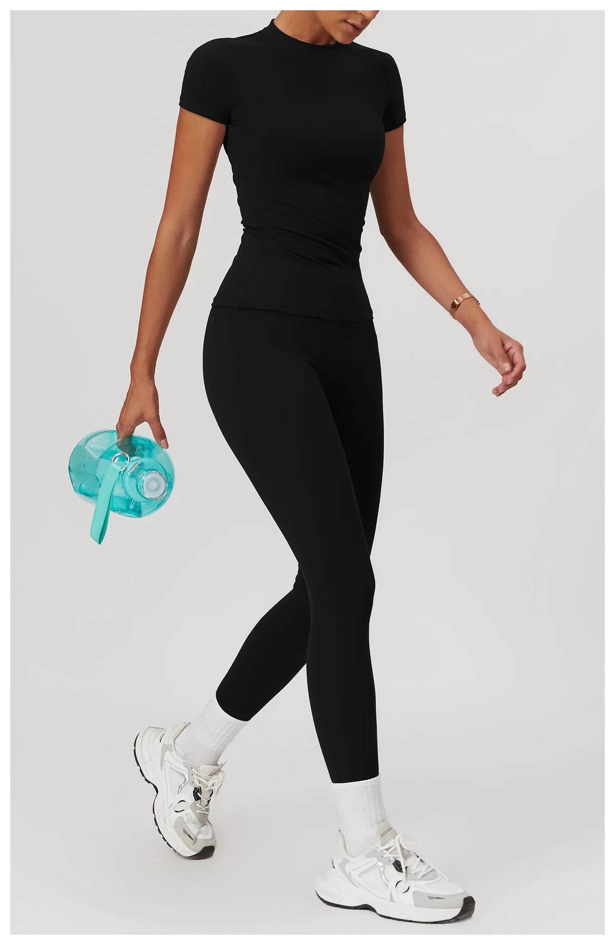 2PCS Yoga Set Workout Sets Women Clothes Gym Tracksuit Push Up Fitness Running Sportwear Sport Bra Short Sleeved Leggings Suit