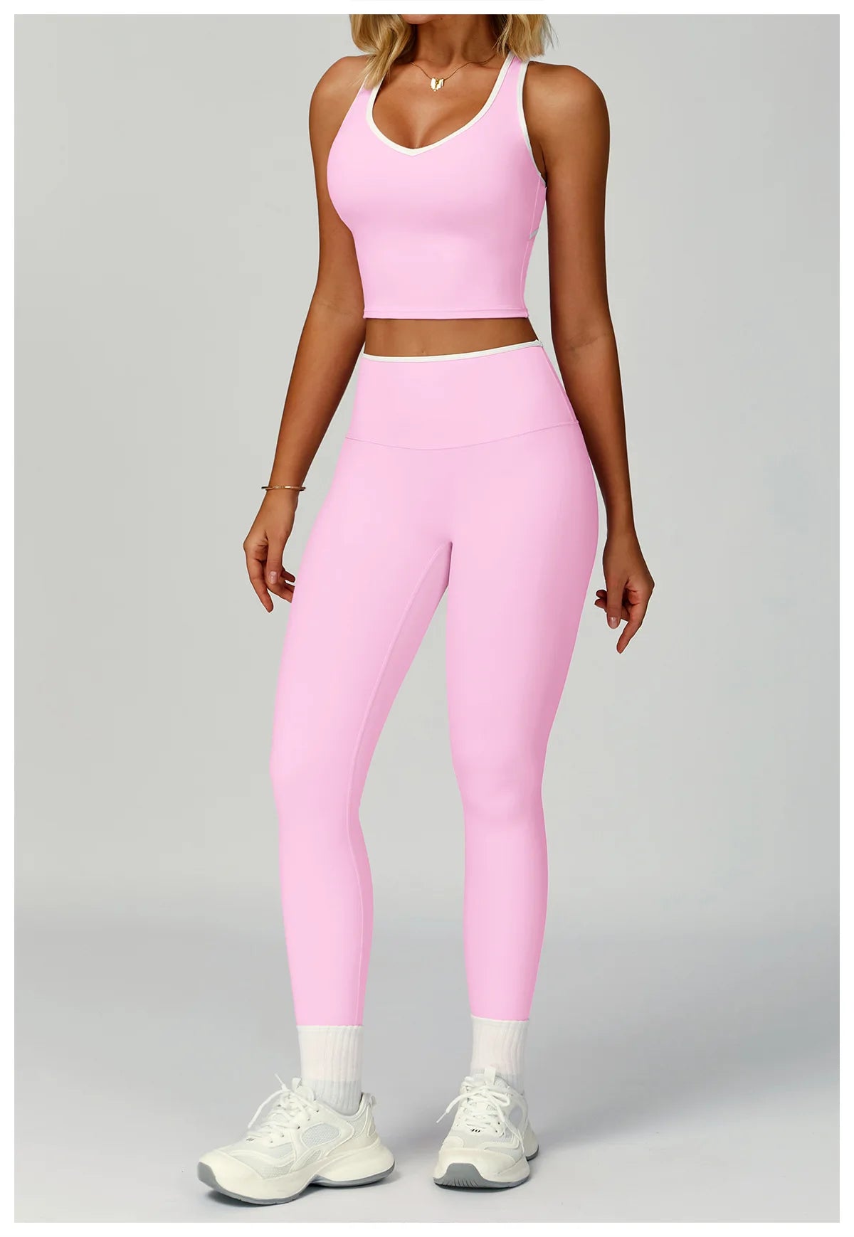 Gym Tracksuit Yoga Set 2 Pieces Workout Outfits Fitness Sportswear High Waist Leggings Sports Bra Athletic Wear Women Clothes