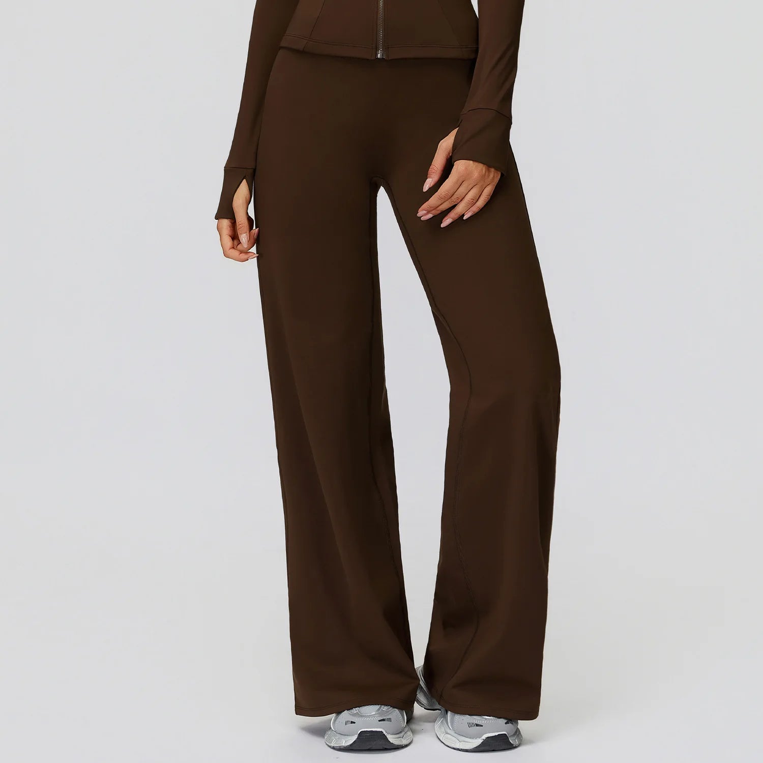 Winter New Yoga Pants With Plush Insulation High Waist Wide Leg Pants Outdoor Sports Running Wide Leg Pants for Women Pants