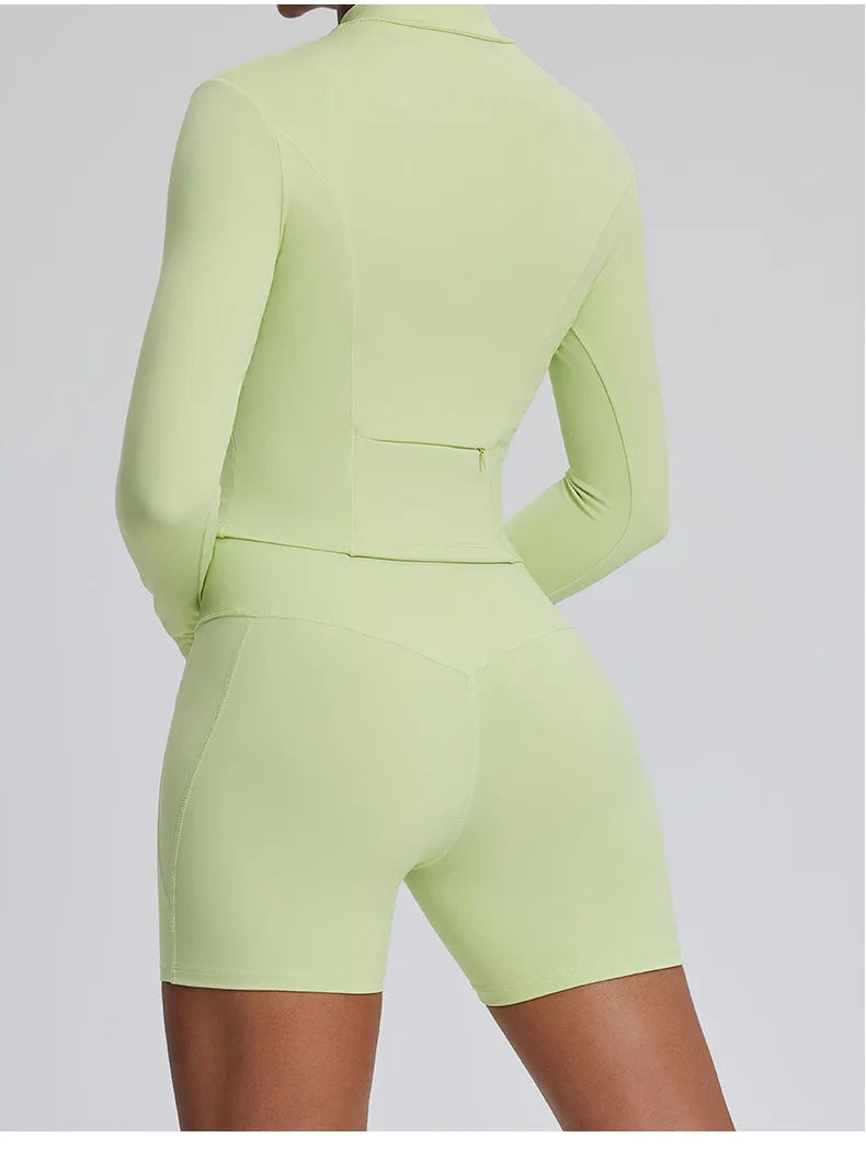 2PCS Yoga Suit Gym Set Women Clothes Running Tracksuit Workout Long Sleeve High Waist Bell-bottoms Sports Shirt Yoga Clothing