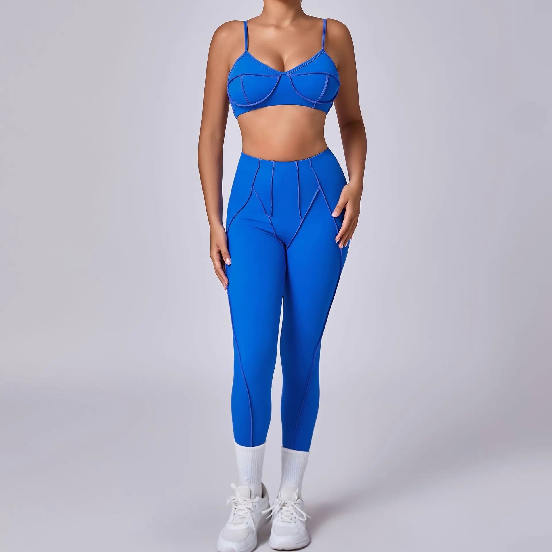 Women's Tracksuit 2 Pieces Seamless Yoga Set Workout Push Up Sportswear Gym Clothing High Waist Leggings Fitness Sports Suits