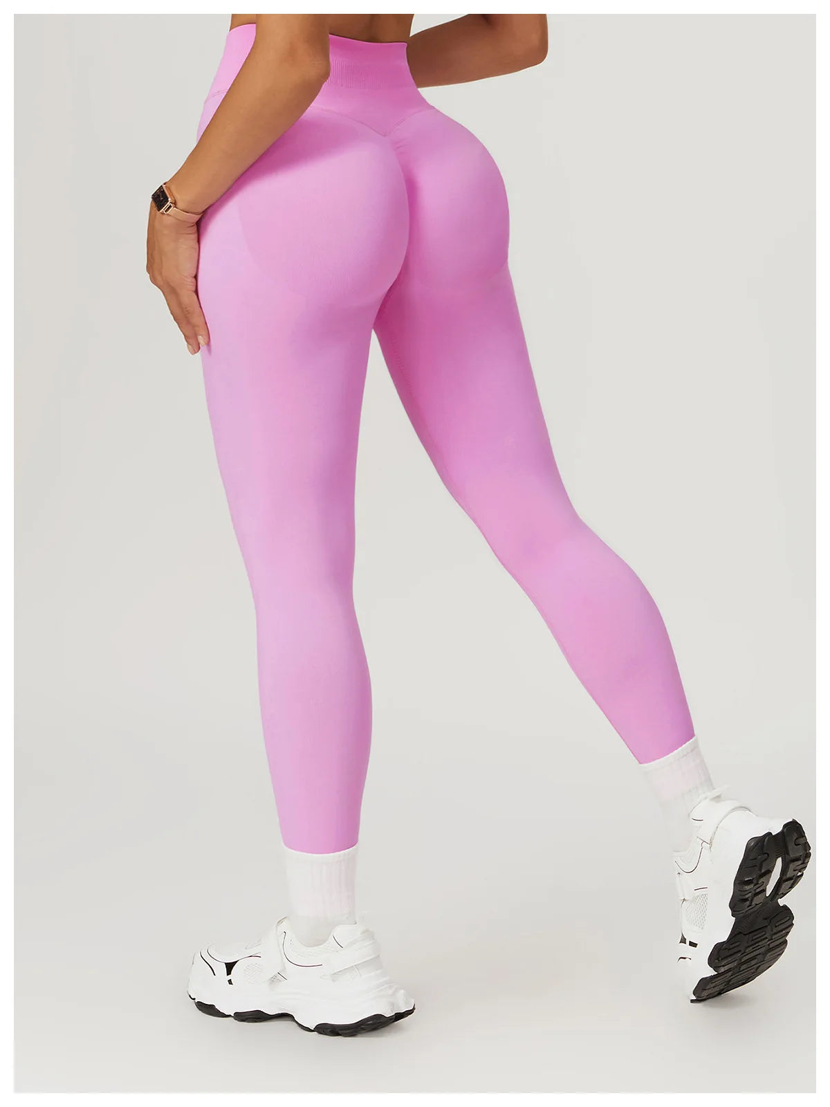 Seamless Fitness Leggings Women Sport High Waist Elastic Ribbed Yoga Leggings Gym Jogging Quick Dry Push Up Slim Pants Female