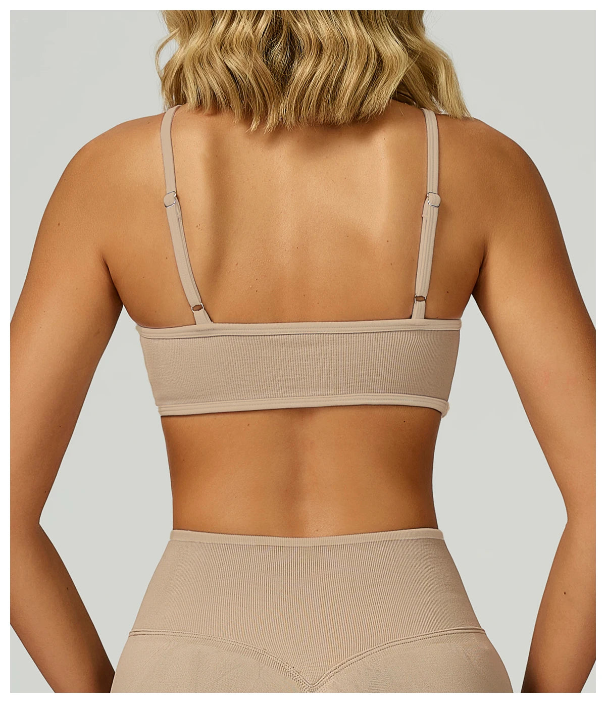 Women Seamless Halter Sports Bra High Support Push-up Open Back activewear Gym Tank Top Fitness Underwear Yoga Workout Brassiere