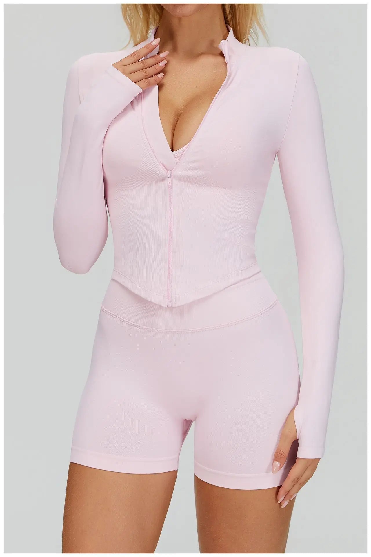 Seamless Yoga Suit 2PCS Sports Set Women Tracksuit Gym Running Workout Clothes Sports Long Sleeve Athletic Wear Yoga Clothing