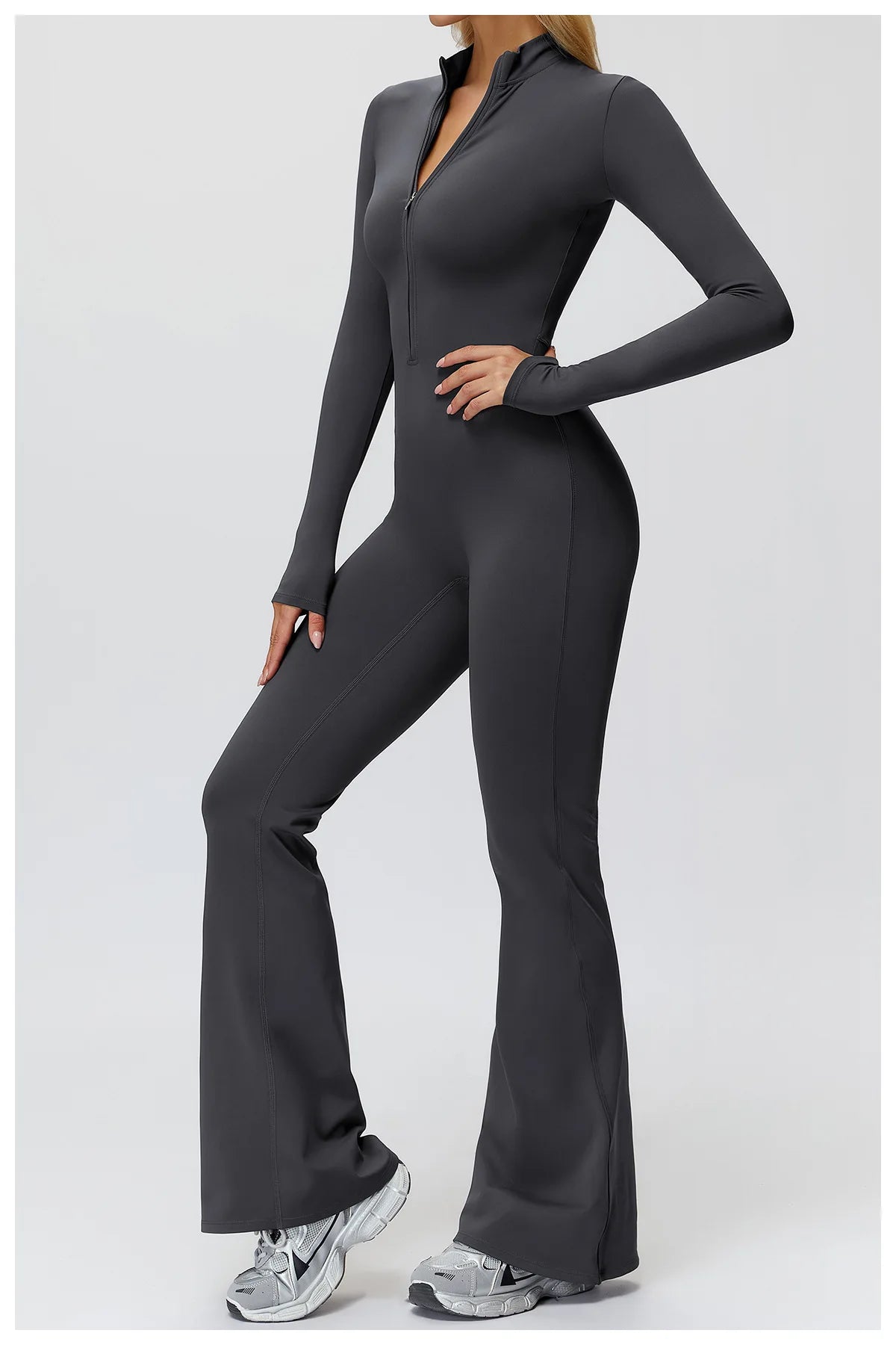 Winter Yoga Suit Gym Set Women Tracksuit Thicken Sportswear Zipper Fitness Long Sleeved Sports Jumpsuit Push Up Workout Clothes