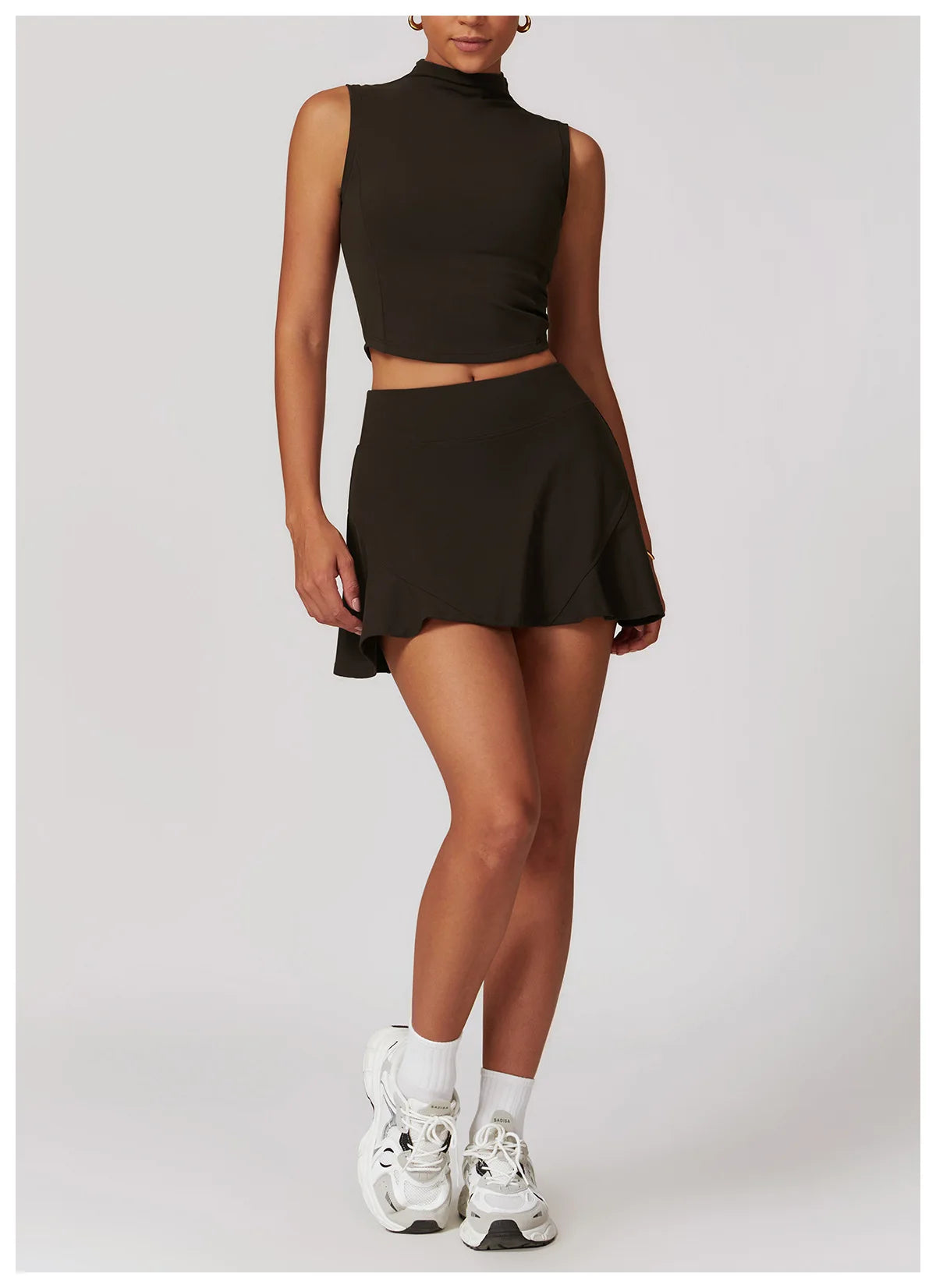 High Waist Sports Skirt Women Culottes Yoga Fitness Tennis Lining Anti Light Running Quick Drying Skirt Suitable Running Yoga