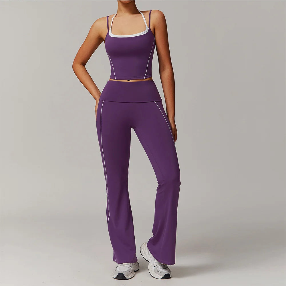 Women's Tracksuit 2PCS Fitness Suit Yoga Sets Sportswear Workout Shorts Sports Bra High Waist Leggings Gym Clothing Sports Suits