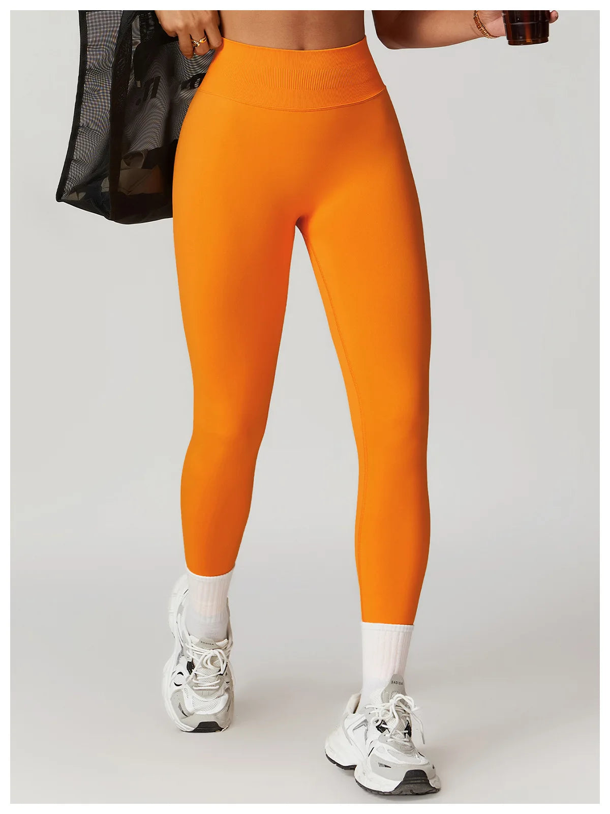 Seamless Fitness Leggings Women Sport High Waist Elastic Ribbed Yoga Leggings Gym Jogging Quick Dry Push Up Slim Pants Female