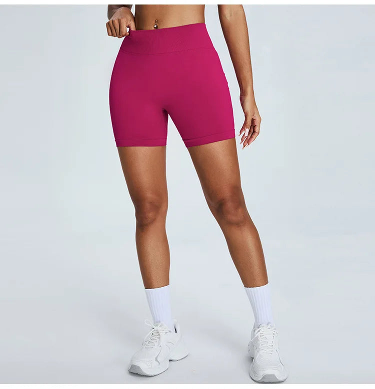Seamless Yoga Shorts Women High Waist Workout Shorts Fitness Yoga Lift Butt Fitness Women Shorts Gym Short Running Sportswear