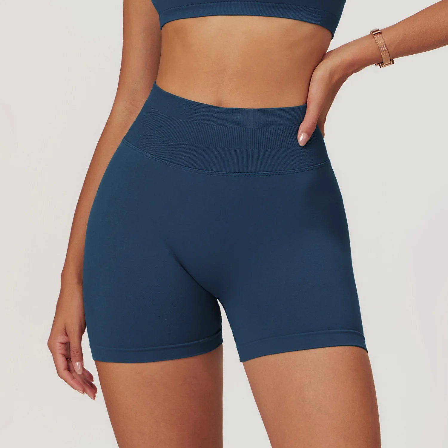 Ribbed Shorts for Women Yoga Shorts Push Up Booty Workout Gym Shorts Fitness High Waist Sports Short Seamless Women Clothing