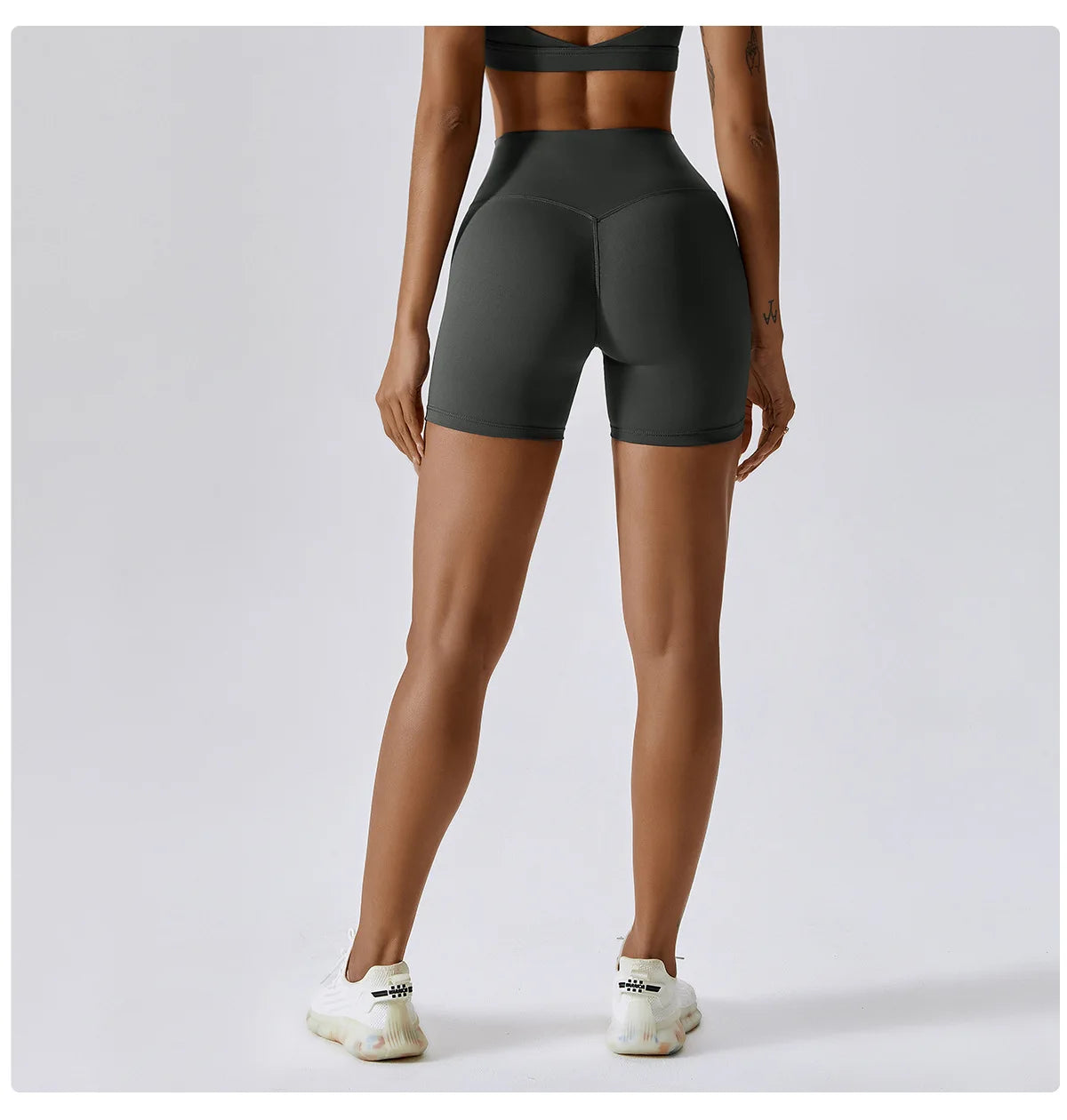 Women's Sports Yoga Shorts High Waist Hip Lift Fitness Running Cycling Quick Dry Breathable Yoga Women's Impact Yoga Shorts