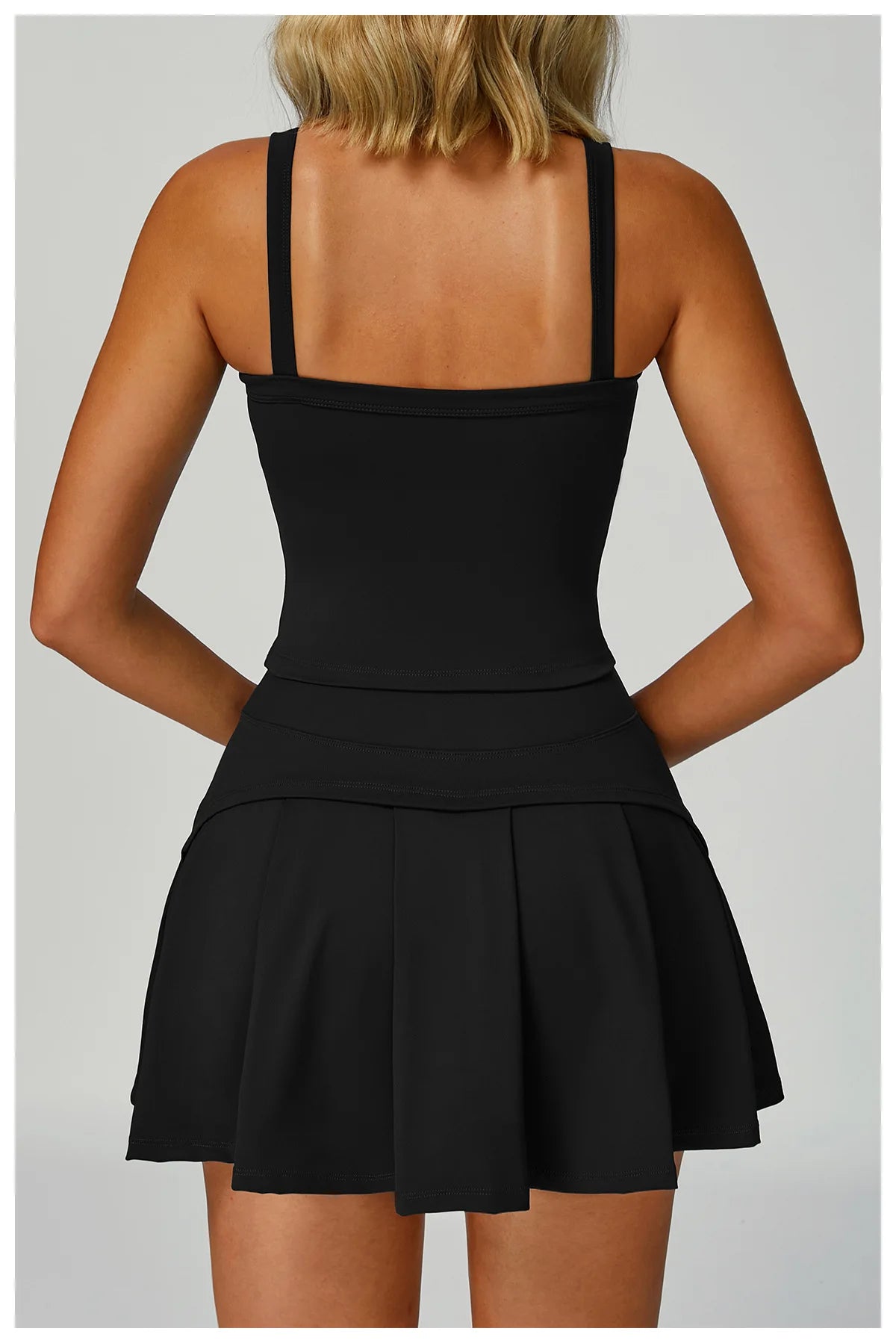 Yoga Set 2 Pieces Women's Tracksuit Sexy Sport Bra High Waist Sports Short Skirt Gym Fitness Sleeveless Workout Suit Sporstwear