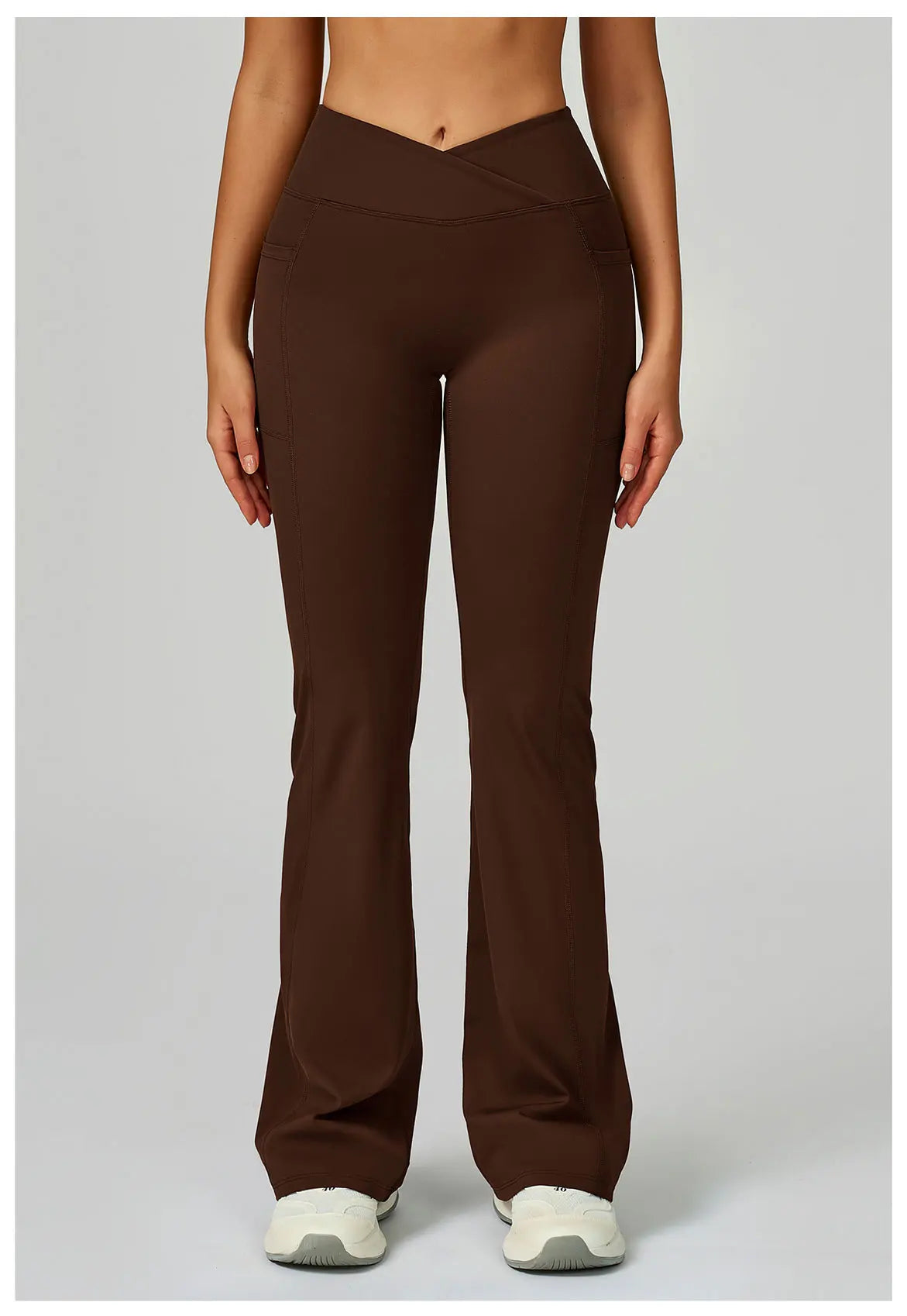 Flare Leggings Women Yoga Pants Bell-bottoms Yoga Trousers High Waist Fitness Pants Stretch Gym Casual Sports Wide Leg Pants