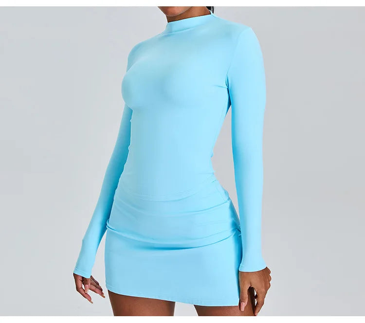 Yoga Shirts Women's Long Sleeve Top Running T-Shirt Push Up Workout Fitness Gym Sports Top Training Crop Top Solidcolor Clothes