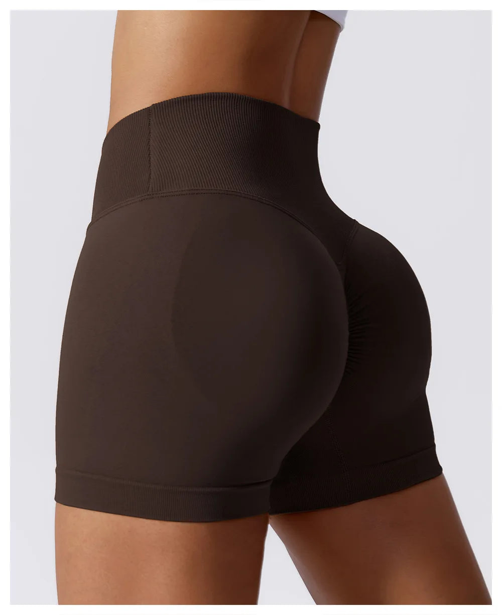 Summer Seamless Yoga Shorts High Waist Elasticity Sports Leggings Women Breathable Cycling Shorts Buttock Lift Gym Shorts Women