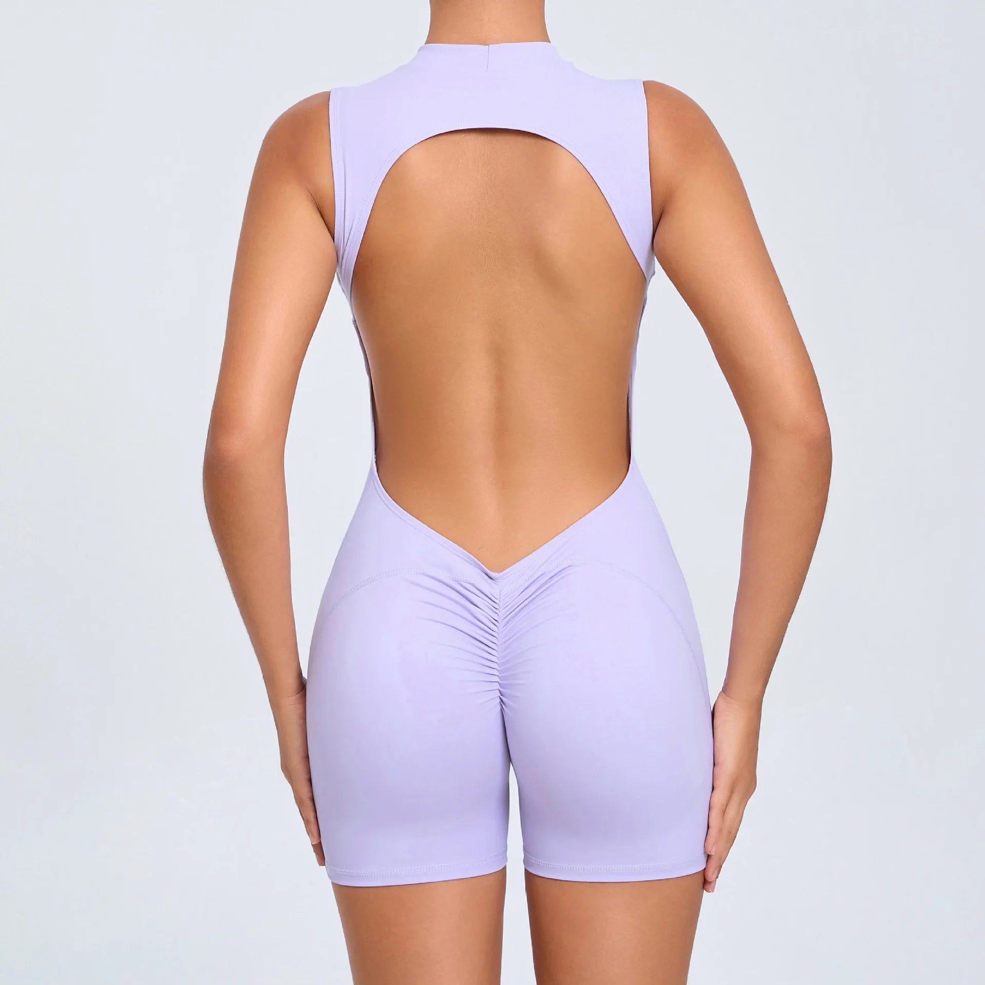 Backless Jumpsuit Women's Yoga Suit Short Sports Suit Short Sleeve Gym Clothes Push Up Training Fitness Yoga Bodysuit Sportswear
