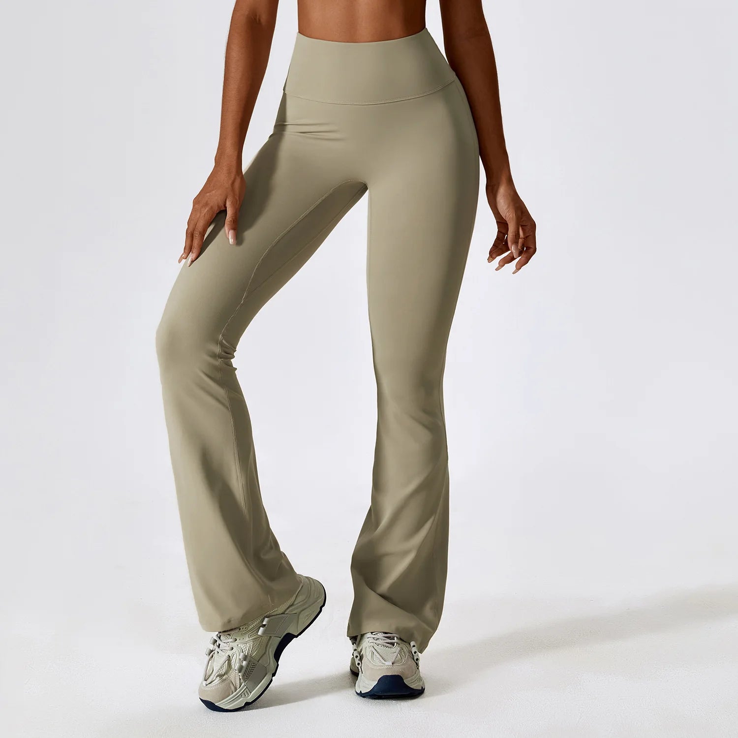 Yoga Bell-bottoms Tight Scrunch Butt Lifting Dance High Waist Tights Women Sport Pants Gym Running Breathable Fitness Leggings