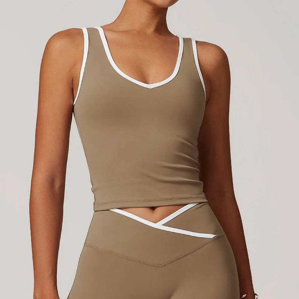 Backless Yoga Tank Top Sexy Fitness Yoga Underwear Women's Sports Bra Push Up High Strength Fitness Bra Running Gym Fitness Tops