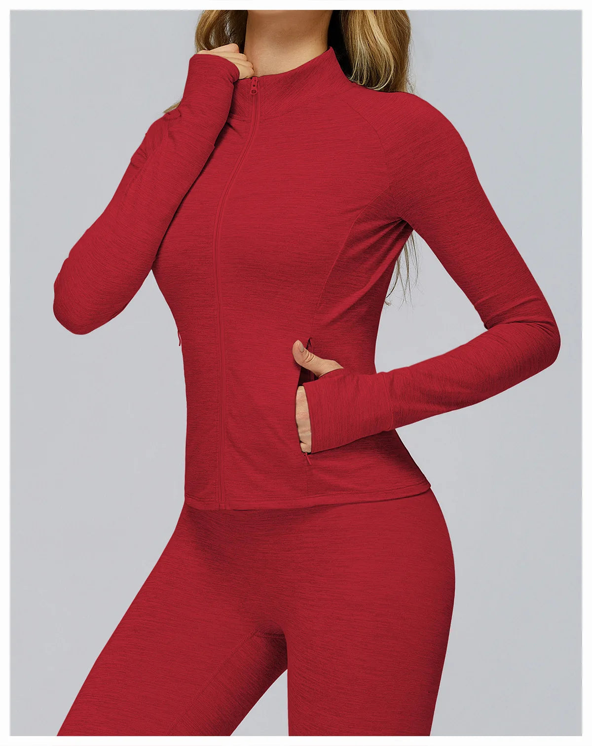 Zip Fitness Clothes Women Long Sleeve Sports Jacket Gym Clothes Woman Yoga Shirt Quick Dry Top Sunscreen Sportswear Yoga Clothes