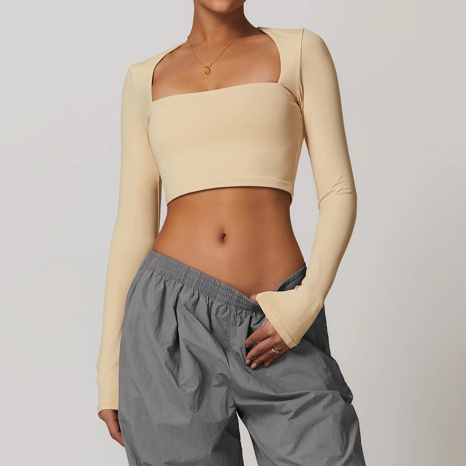 Women Yoga Long sleeved Women's Outdoor Running Fitness Wear T-shirt Sport Long Sleeved Yoga Shirt Gym Push Up Workout Top