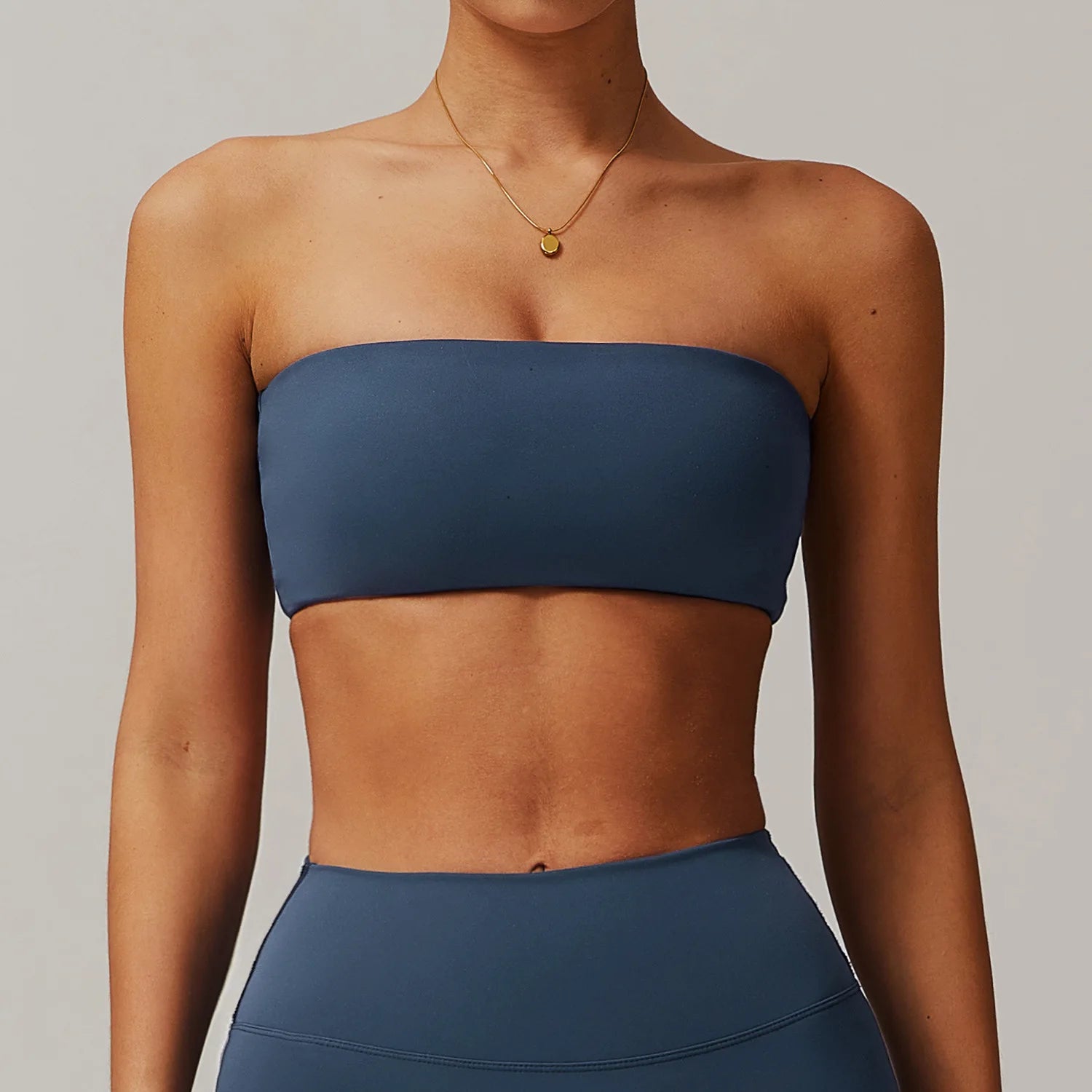 Sports Underwear Women Fitness Bra Intimate Strapless Bustier Bandeau Breathable Wrapped Chest Sports Bra Fitness Tops Yoga Bra