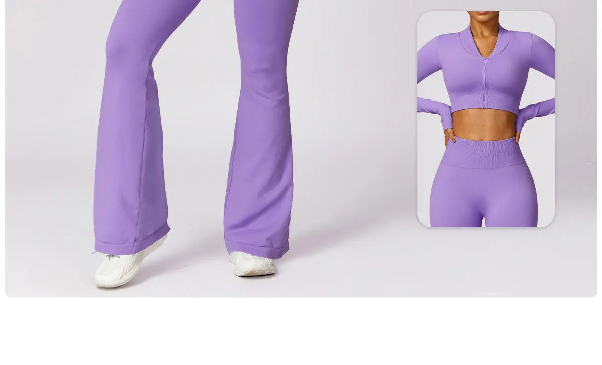 Seamless Flare Leggings Yoga Pants Women High Waist Wide Leg Pants Women Gym Workout Fitness Sports Flared Pant Dance Trousers