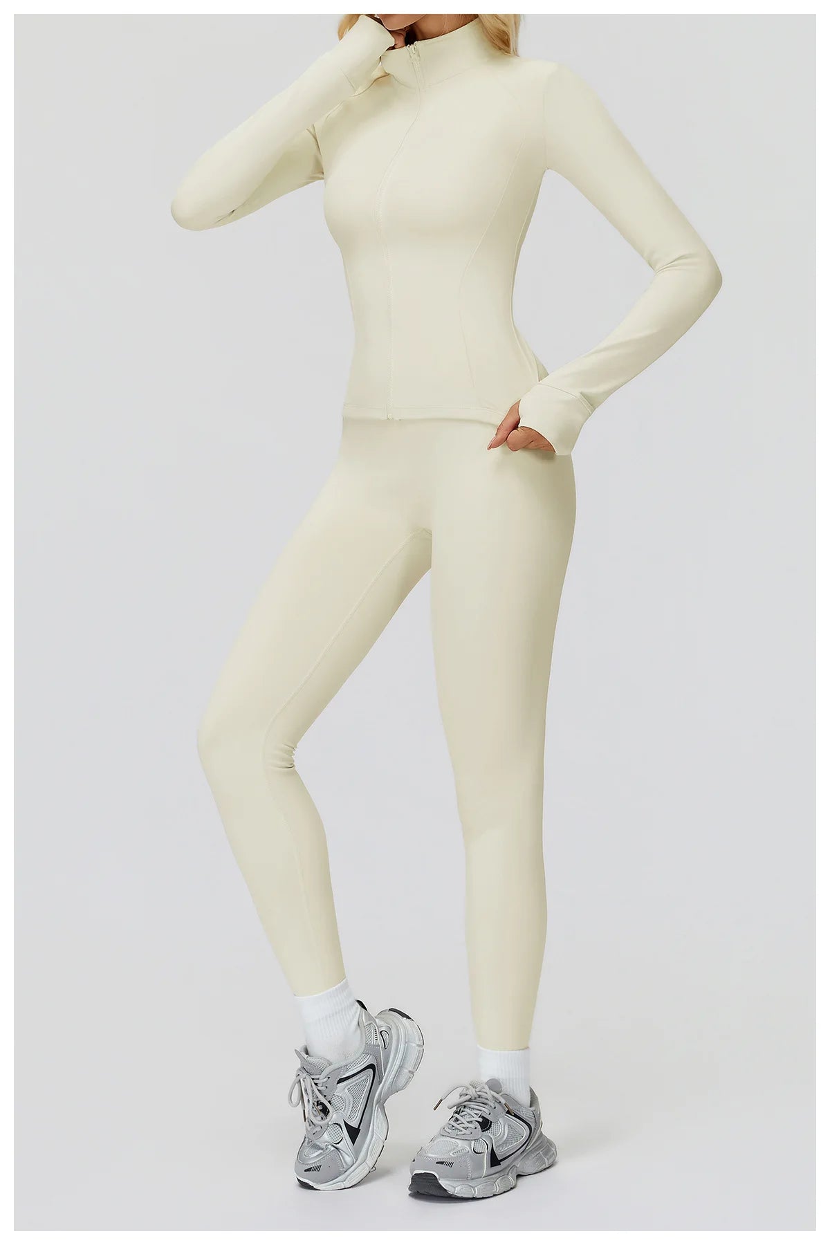 Zipper Long Sleeve Women Crop Tops Jacket Yoga T-shirts Solid Sports Top Running Shirts Sexy Quick Dry Fitness Gym Sport Wear