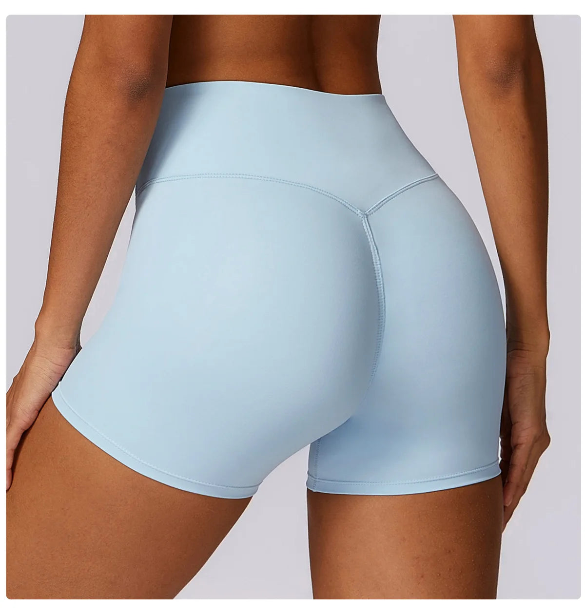 Women's Sports Yoga Shorts High Waist Hip Lift Fitness Running Cycling Quick Dry Breathable Yoga Women's Impact Yoga Shorts