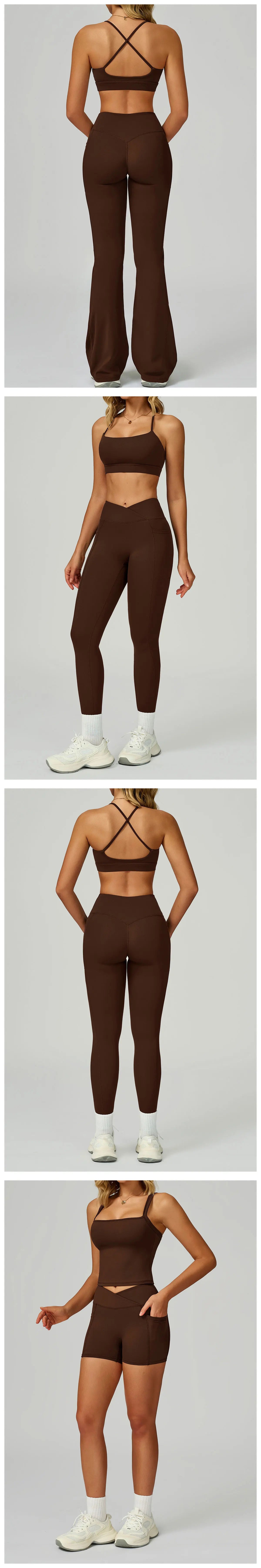 Yoga Suit 2PCS Women Tracksuit Sports Bra High Waist Leggings Shorts Outfit Gym Set Fitness Workout Clothes Push Up Sportswear