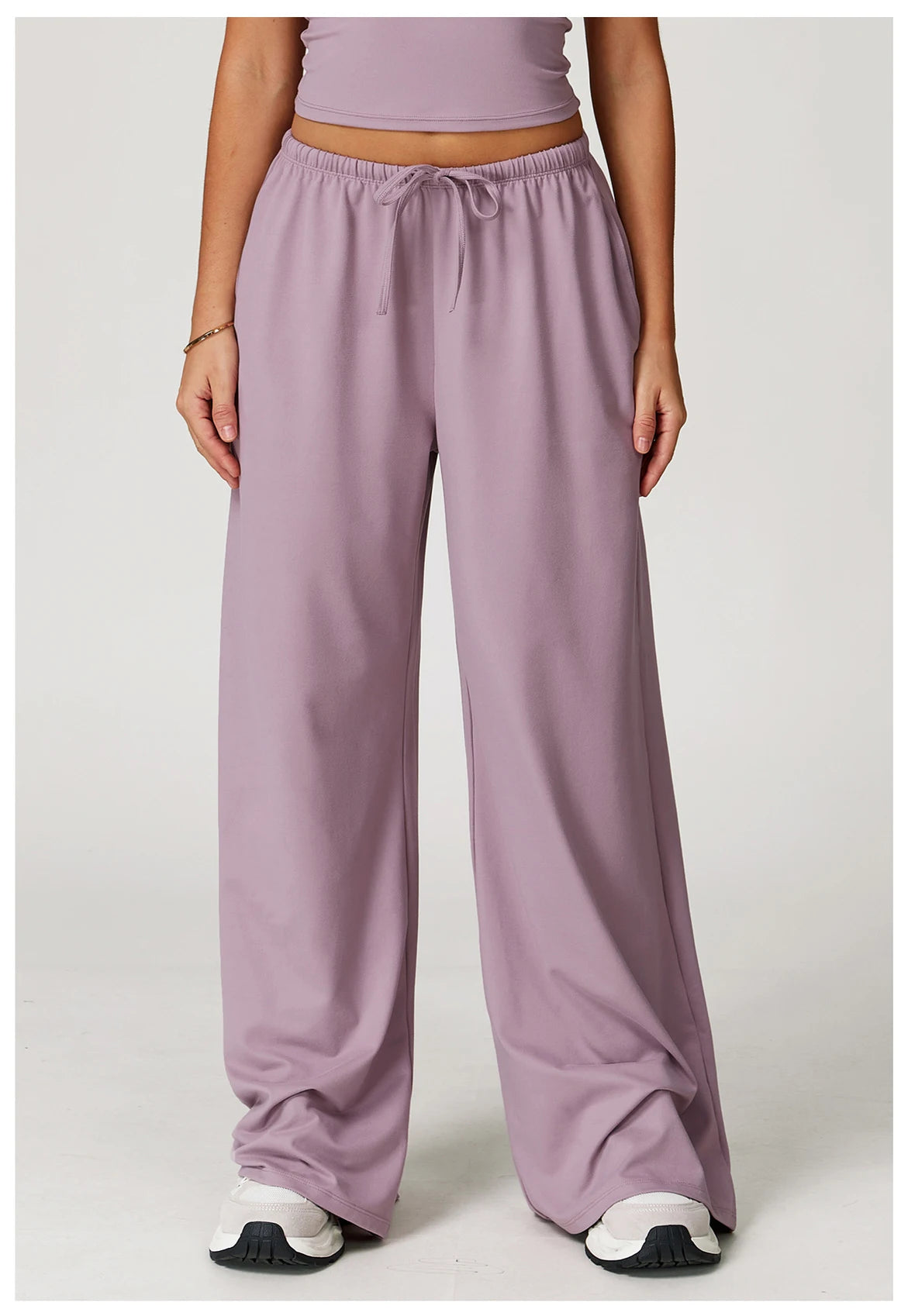 High Waist Yoga Pants Women's Hanging Wide Leg Loose Casual Pants Women's Sports Pants Fitness Running Elastic Drawstring Pants