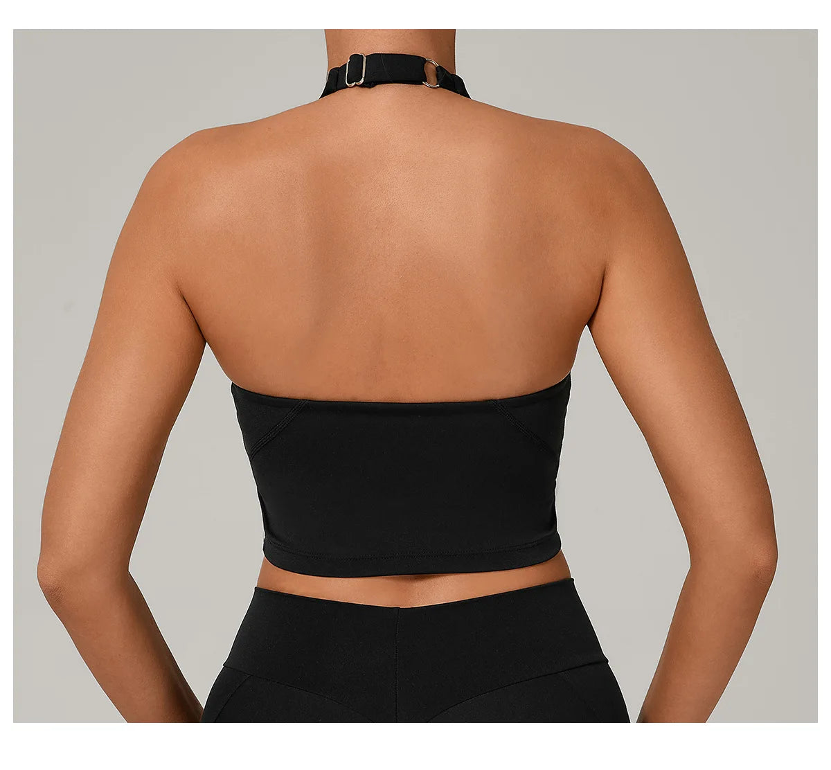 Sexy Impact Sports Bra Women Halter Top High Support Push-up Open Back Gym Bra Shockproof Running Fitness Yoga Workout Underwear