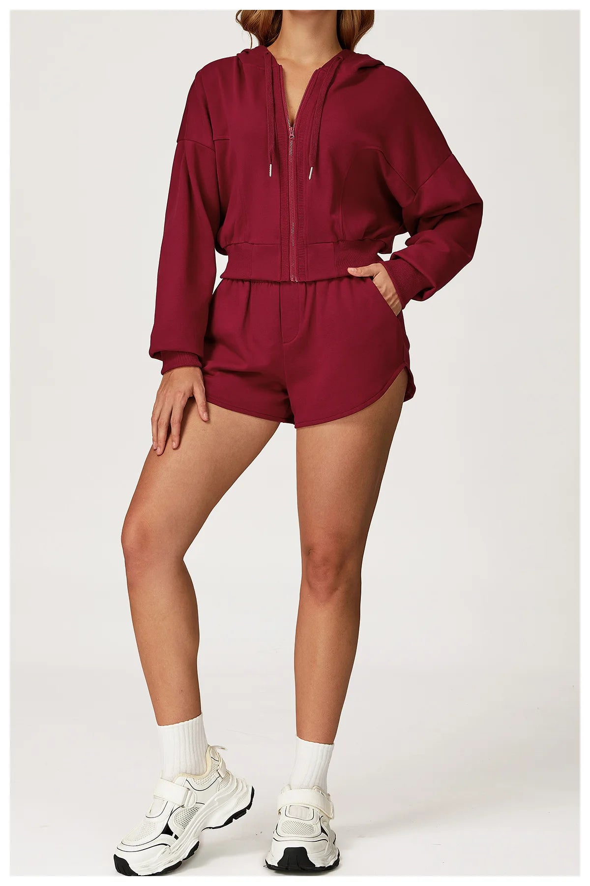 Winter 2-piece Casual Sports Hoodie Set Women's Long Sleeved Loose Yoga Set High Waisted Sweatpants Running and Fitness Set