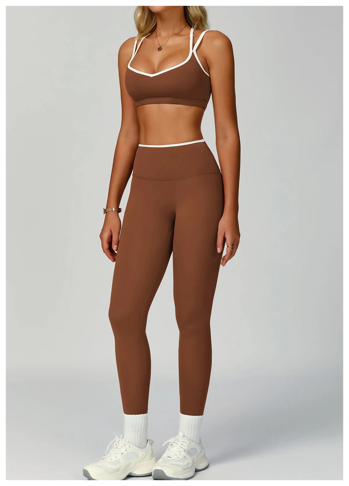 Gym Tracksuit Yoga Set 2 Pieces Workout Outfits Fitness Sportswear High Waist Leggings Sports Bra Athletic Wear Women Clothes