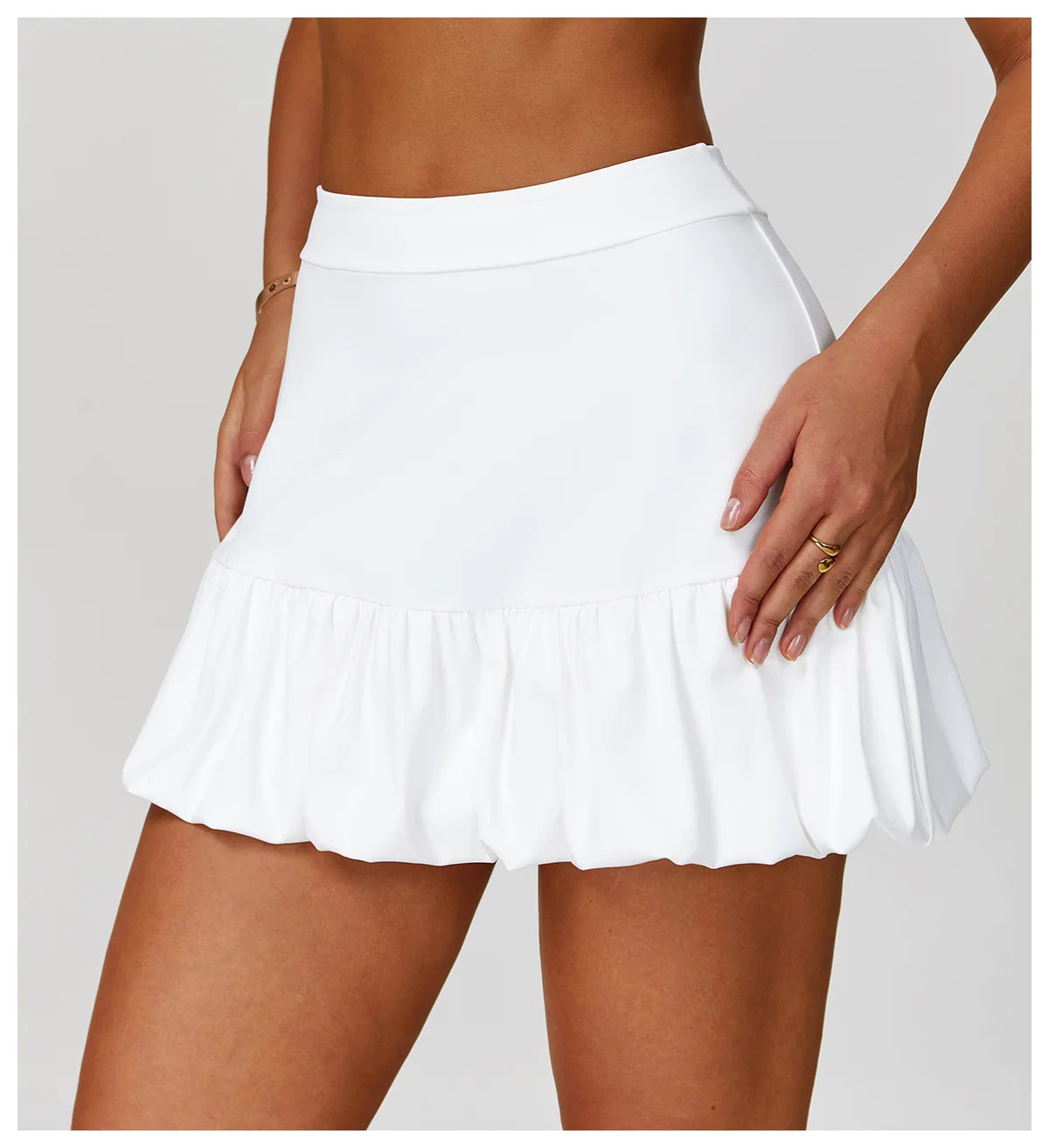 High Waisted Tennis Mini Skirt Women's Tennis Yoga Golf Sports Belt Safety Pants Pocket Comfortable and Breathable Sports Skirt