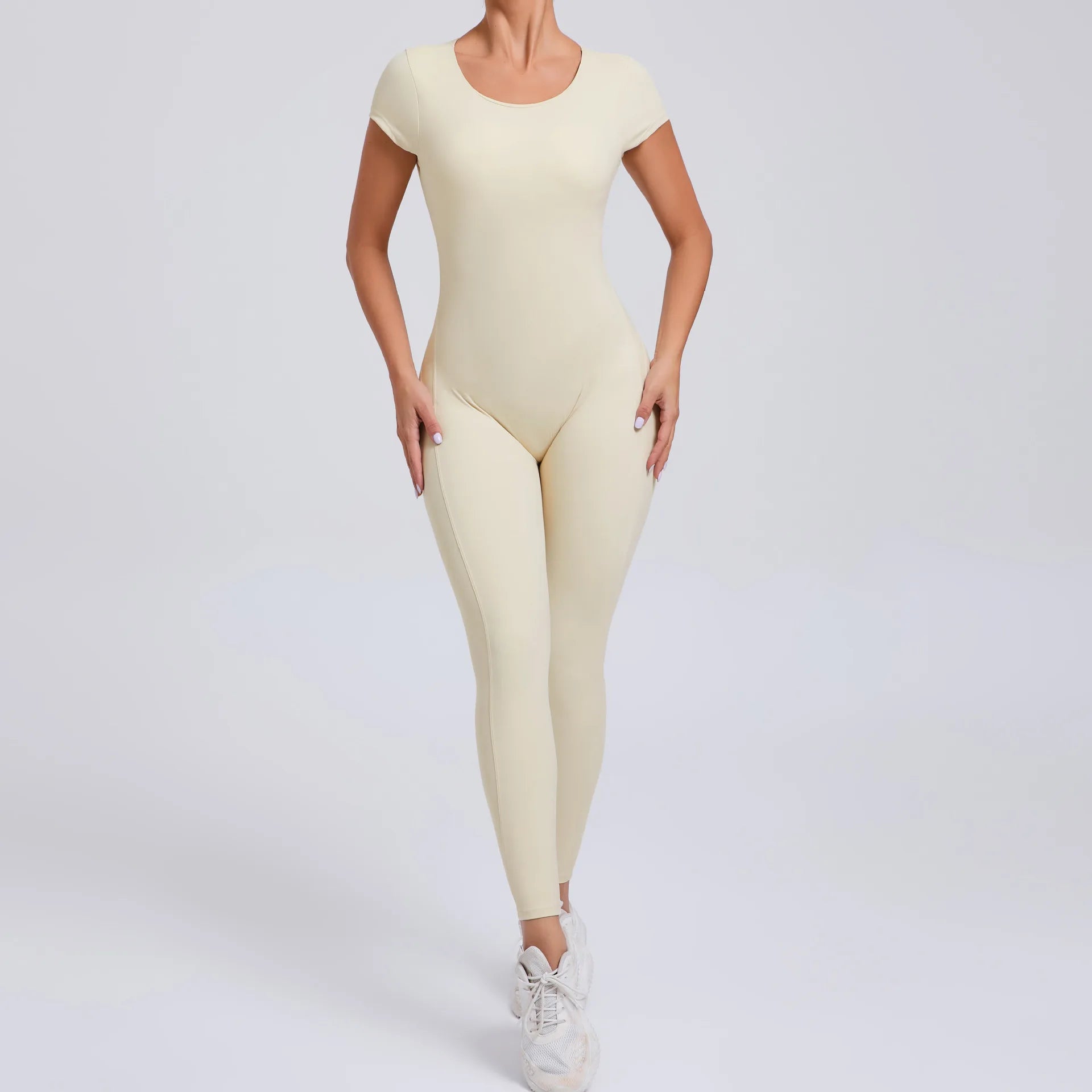 Yoga Suit Women's Jumpsuit One Piece Sports Suit Short Sleeve Gym Clothes Push Up Training Fitness Yoga Bodysuit Sportswear