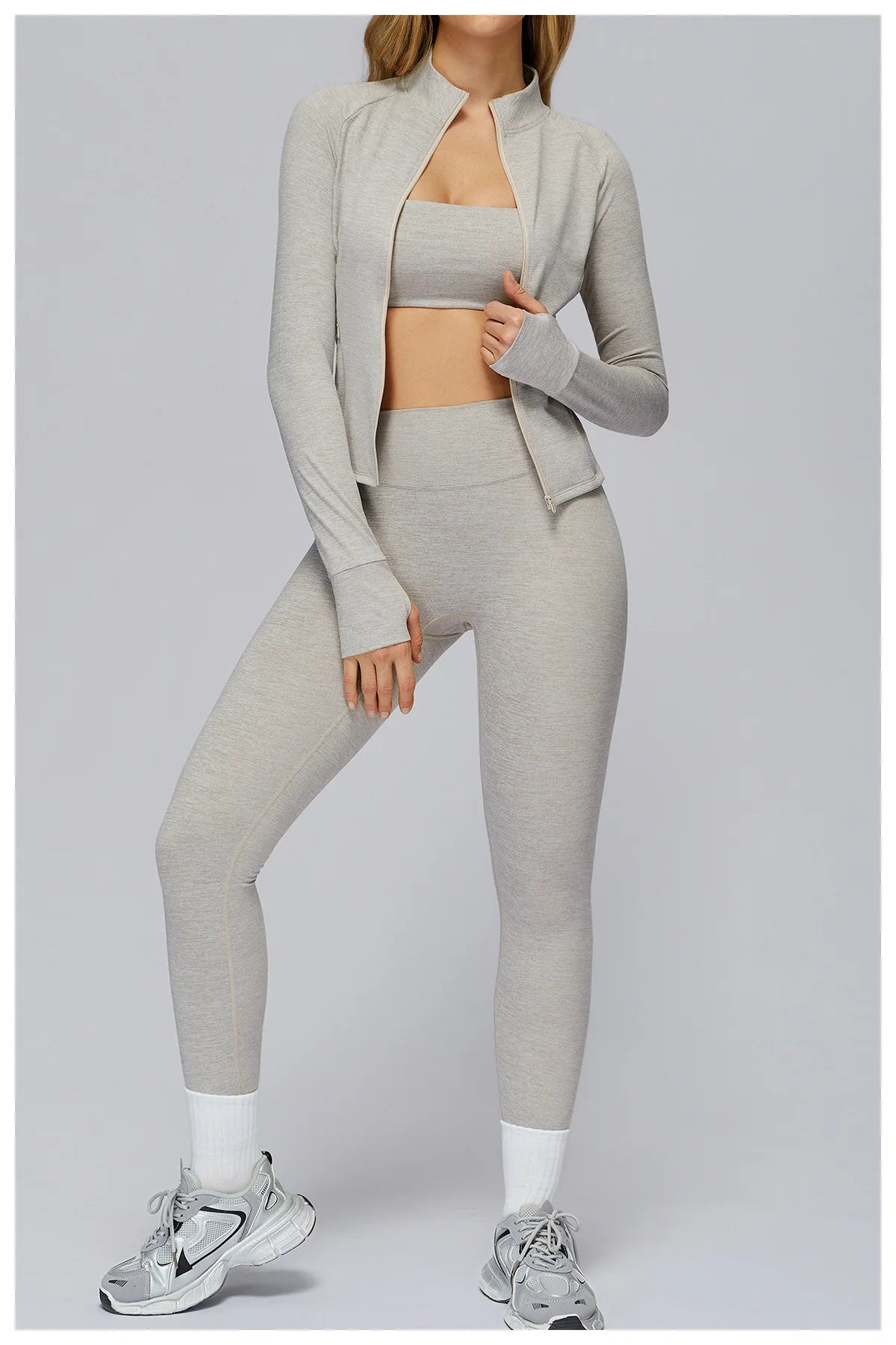 Yoga Suit 2/3PCS Sports Set Gym Set Women Tracksuit Running Workout Clothes Long Sleeve Sports Bra Athletic Wear Yoga Clothing