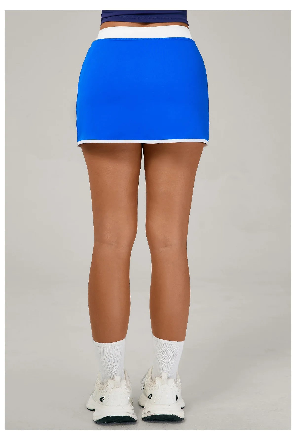 Color Blocking Sports Short Skirt Women's Yoga Short Skirt Tight Fitting Splicing Anti Glare Running Fitness Yoga Tennis Skirt