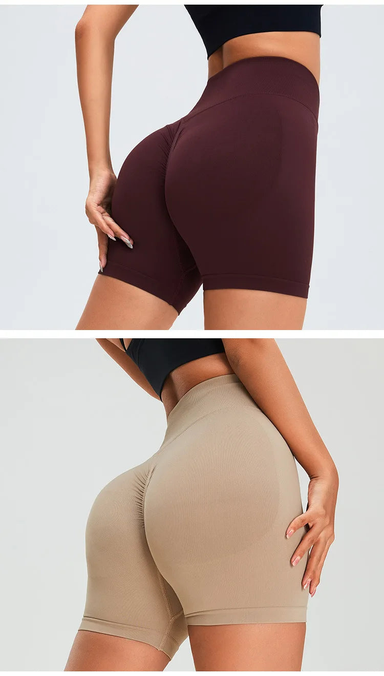 High Waist Seamless Shorts Women Scrunch Butt Yoga Shorts Push Up Gym Shorts Athletic Booty Fitness Workout Short Women Clothing