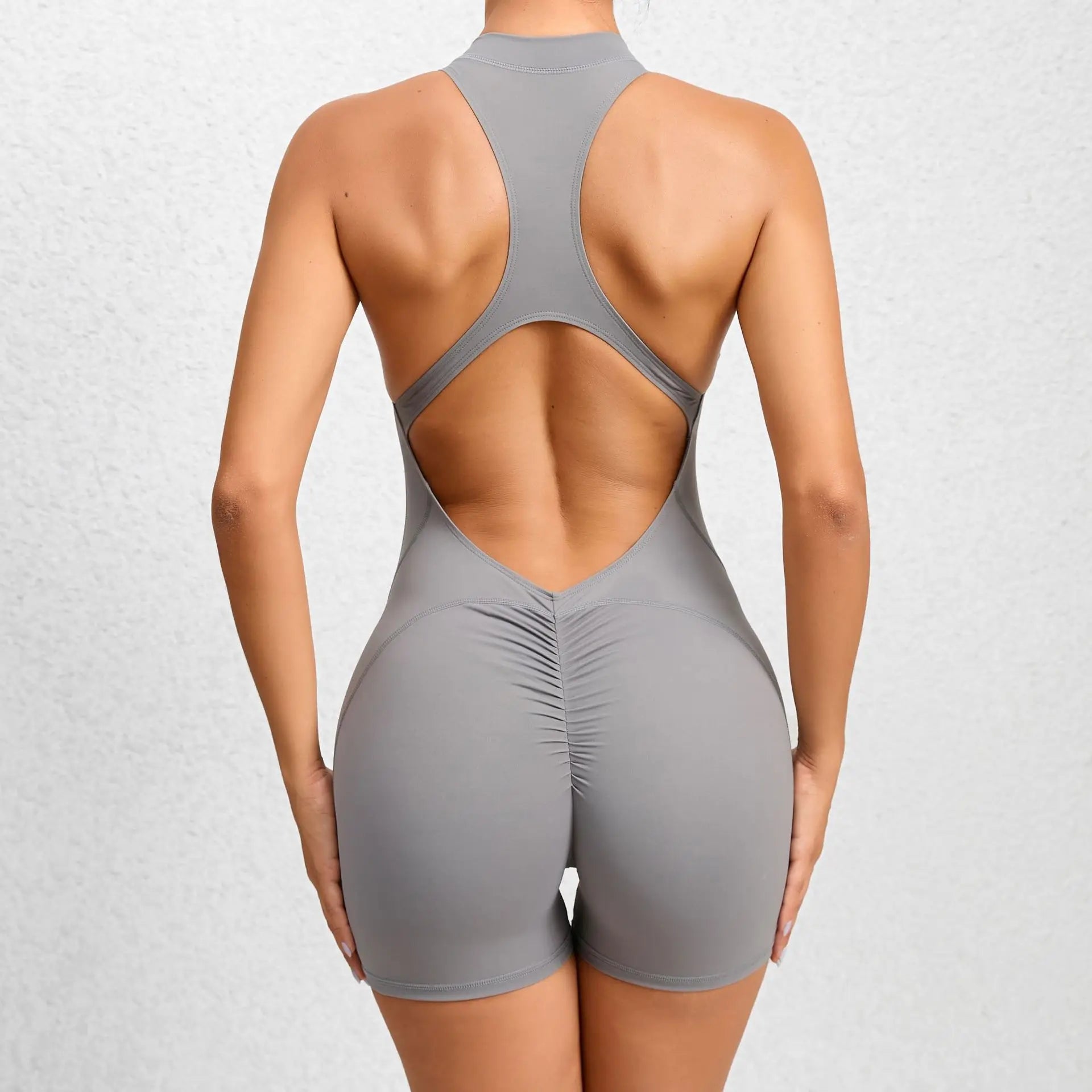 Women's Jumpsuit Fitness Suit Gym Rompers Sports Overalls for Woman Tracksuit Yoga Clothing Zipper Workout Set Sportswear