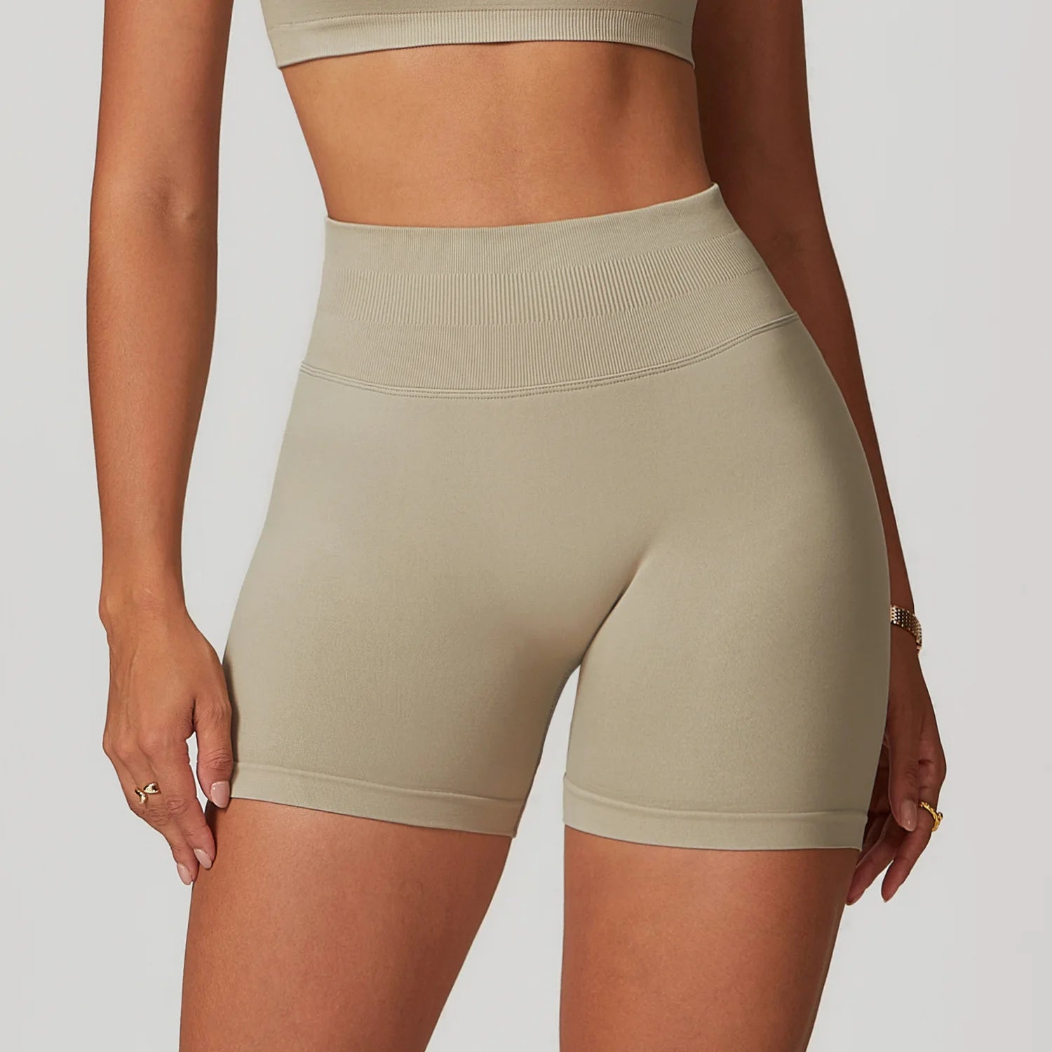 Ribbed Shorts for Women Yoga Shorts Push Up Booty Workout Gym Shorts Fitness High Waist Sports Short Seamless Women Clothing