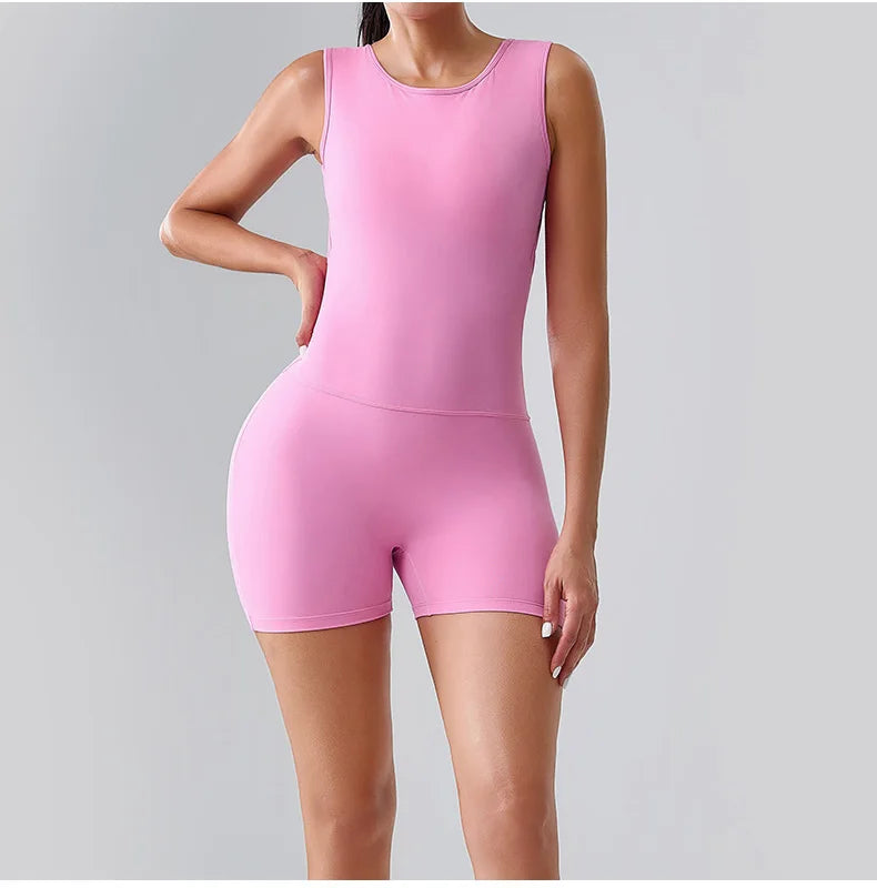 Women Rompers Tummy Control Butt Lifting Sports Shapewer Fitness Sports Bodysuit Yoga Suit Women's Gym PushUp Workout Clothes