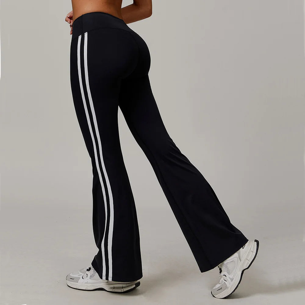 Wide Leg Pants Women Gym Leggings Yoga Pants High Waist Tights Lifting Leggings Pants Women Sports Clothing Fitness Bell-bottoms